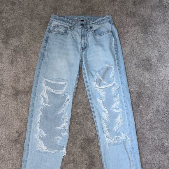 American Eagle 90s Straight Jeans Size 00 - Picture 2 of 14
